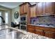 Kitchen with stainless steel appliances and granite countertops at 26293 W Sierra Pinta Dr, Buckeye, AZ 85396