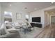 Living room with hardwood floors, neutral walls, and modern furniture at 2811 N 212Th Dr, Buckeye, AZ 85396