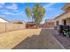 Backyard featuring a pergola and grassy area at 3020 E Lark Dr, Chandler, AZ 85286