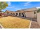 Large backyard with grassy area and view of house at 3020 E Lark Dr, Chandler, AZ 85286