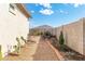 Landscaped side yard with desert plants and gravel at 3560 N Mia Ln, Casa Grande, AZ 85122