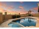 Relaxing pool area with mountain views and beautiful sunset at 4330 N Ranier Cir, Mesa, AZ 85215