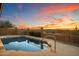 Inviting pool with a stunning sunset view at 4330 N Ranier Cir, Mesa, AZ 85215