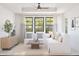 Bright living room with white couch and wood coffee table at 4388 N 203Rd Dr, Buckeye, AZ 85396