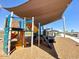 Modern playground equipment under shade structure at 11438 E Utopia Ave, Mesa, AZ 85212