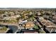 Aerial view of two story house and neighborhood at 18651 E Superstition Dr, Queen Creek, AZ 85142