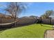 Landscaped backyard with hammock, playset, and grassy area at 18651 E Superstition Dr, Queen Creek, AZ 85142