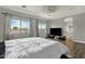 Main bedroom with en-suite bathroom and large windows at 18651 E Superstition Dr, Queen Creek, AZ 85142