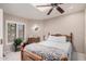 Bedroom with a double bed and ceiling fan at 19127 E Wiki Way, Rio Verde, AZ 85263