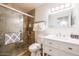 Bright bathroom featuring a shower/tub combo and modern fixtures at 4620 N 68Th St # 108, Scottsdale, AZ 85251