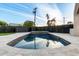 A view of the pool, backyard, and a section of the patio at 6331 E Earll Dr, Scottsdale, AZ 85251