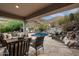 Relaxing backyard oasis with a sparkling pool and mountain views at 8150 N 47Th St, Paradise Valley, AZ 85253