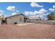 Backyard view of house with gravel and patio at 8732 W Granada Rd, Phoenix, AZ 85037