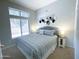 Bedroom with king bed, window, and bedside tables at 13709 W Gunsight Dr, Sun City West, AZ 85375