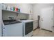 Laundry room with washer, dryer, and ample storage at 21370 N 260Th Ln, Buckeye, AZ 85396