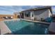 Sparkling rectangular pool with water features at 21370 N 260Th Ln, Buckeye, AZ 85396