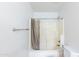 Clean bathroom with shower/tub combo and updated vanity at 3307 W Leodra Ln, Phoenix, AZ 85041