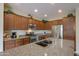 Kitchen with stainless steel appliances and granite countertops at 5181 W Buckskin Dr, Eloy, AZ 85131