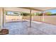 Covered patio with stamped concrete flooring at 7714 E Mariposa Dr, Scottsdale, AZ 85251