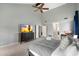 Spacious main bedroom featuring vaulted ceilings, neutral colors, and a full dresser set at 9504 E Sunnyside Dr, Scottsdale, AZ 85260