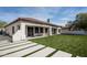 A beautiful backyard offers a private outdoor space for relaxation and entertainment with artificial turf at 1723 W Brianna Rd, Phoenix, AZ 85085