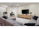 Inviting living room with a plush sofa, a large TV, and stylish decor accents at 1723 W Brianna Rd, Phoenix, AZ 85085