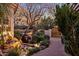 Landscaped entryway with water feature and walkway at 24652 N 111Th Pl, Scottsdale, AZ 85255