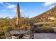 Outdoor patio furniture with mountain views at 24652 N 111Th Pl, Scottsdale, AZ 85255