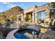 Resort-style pool and spa with mountain backdrop at 24652 N 111Th Pl, Scottsdale, AZ 85255