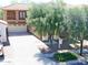 Two-story home featuring a clay tile roof, a front-facing balcony, and an attached two-car garage at 4114 S Sawmill Rd, Gilbert, AZ 85297