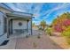 Front yard with small patio, desert landscaping, and walkway at 8500 E Southern Ave # 577, Mesa, AZ 85209