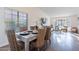 Open concept dining room with view into living room at 1326 E Clearwater Ln, Gilbert, AZ 85234