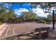 This spacious outdoor basketball court features well-maintained surfaces and updated equipment, perfect for recreational play at 17763 N 93Rd Way, Scottsdale, AZ 85255