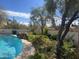 Landscaped backyard with a kidney-shaped pool at 7043 E Ann Way, Scottsdale, AZ 85254