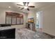 Bedroom with a window with shutters, recessed lights, a ceiling fan, and neutral colored walls at 9815 N Copper Ridge Trl, Fountain Hills, AZ 85268