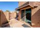 Backyard with sliding glass door access at 10445 N 11Th Pl # 1, Phoenix, AZ 85020