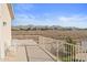 Deck with mountain views and white metal chairs at 10765 N 119Th St, Scottsdale, AZ 85259