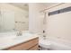 Clean bathroom with a tub shower and vanity at 1085 W Dava Dr, Tempe, AZ 85283