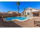 Private backyard pool with patio furniture at 1085 W Dava Dr, Tempe, AZ 85283