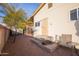 Backyard view with steps leading to the house at 180 S Stardust Ln, Apache Junction, AZ 85120