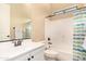 Clean bathroom with a shower/tub combo and updated vanity at 2049 N 88Th St, Mesa, AZ 85207