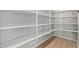 Walk-in pantry features wood shelving and provides generous storage space at 25948 W Sands Dr, Buckeye, AZ 85396