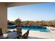 Inviting pool and patio with mountain views at 28492 N 95Th Pl, Scottsdale, AZ 85262