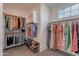 Walk-in closet with ample storage including shelves and rods for hanging clothes at 2967 E Boot Track Trl, Gilbert, AZ 85296