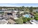 Aerial view of clubhouse, pool, and surrounding green spaces, offering resort-style living and amenities at 7705 E Doubletree Ranch Rd # 56, Scottsdale, AZ 85258