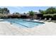 Gorgeous community pool featuring lounge chairs, umbrellas, and lush landscaping at 7705 E Doubletree Ranch Rd # 56, Scottsdale, AZ 85258