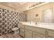 Clean bathroom with single vanity and shower/tub combo at 7928 E Pueblo Ave # 62, Mesa, AZ 85208