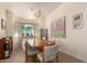 Dining area with wood table and chairs, and large art piece at 7928 E Pueblo Ave # 62, Mesa, AZ 85208