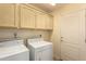 Laundry room with washer, dryer, and cabinets at 7928 E Pueblo Ave # 62, Mesa, AZ 85208