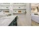 Modern bathroom with a double vanity and open shelving at 8620 E Starlight Way, Scottsdale, AZ 85250